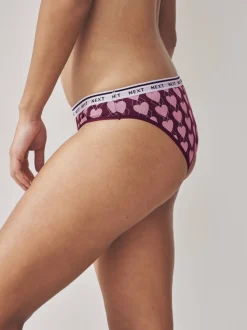 À carreaux Argyle bleu marine - Lot de 4 culottes à logo en coton