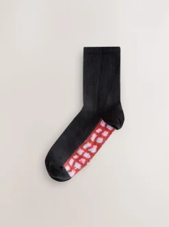 À carreaux wobbly lumineux - Semelle intérieure Ankle Socks 4 Pack