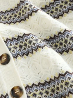 À rayures - Cardigan Laura Ashley en maille torsadée