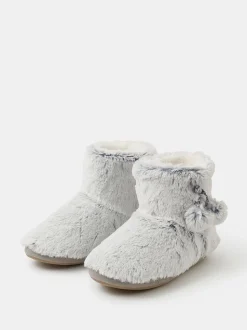 Accessorize Bottes Chaussons Très doux à Pompon