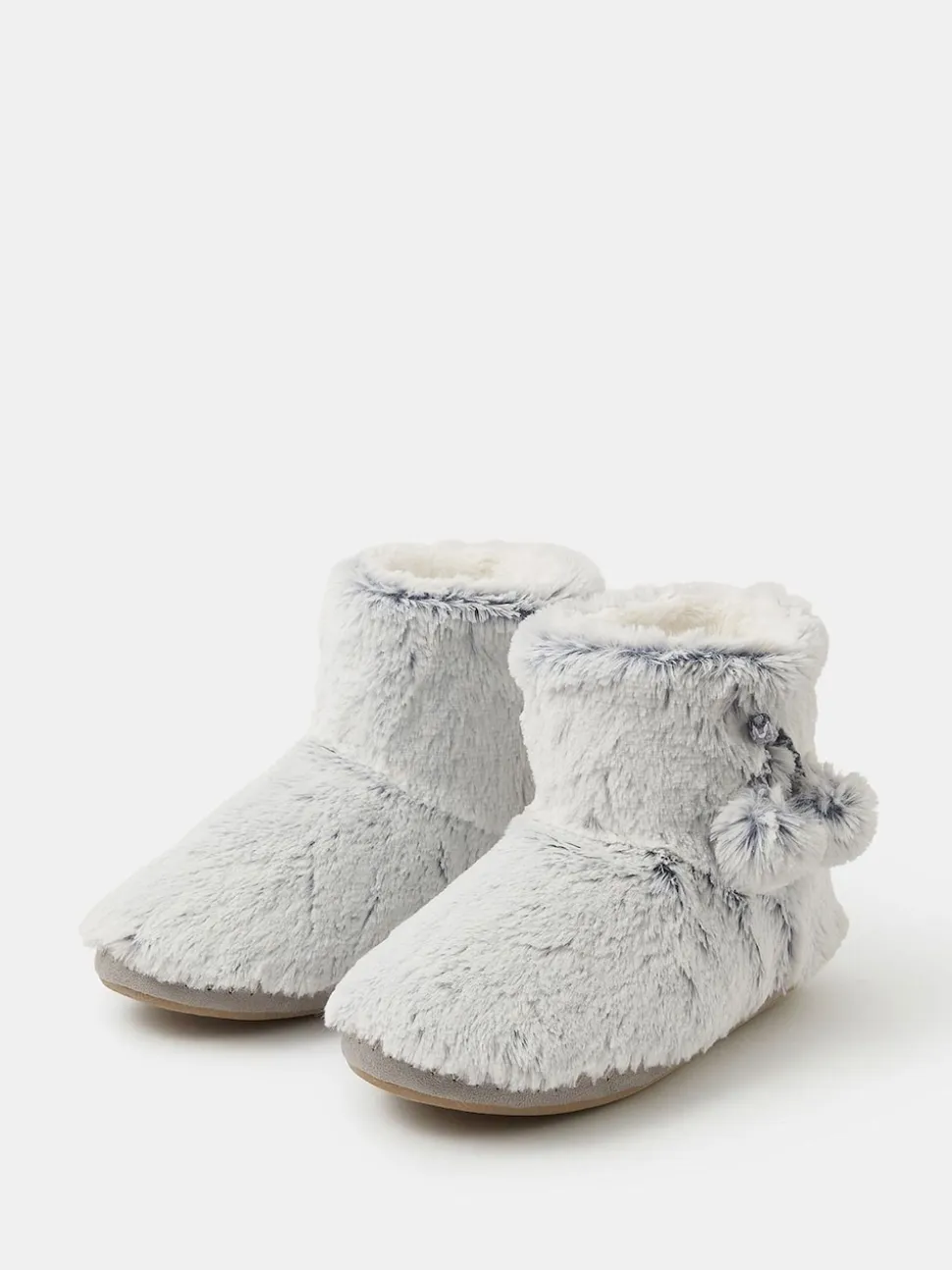 Accessorize Bottes Chaussons Très doux à Pompon