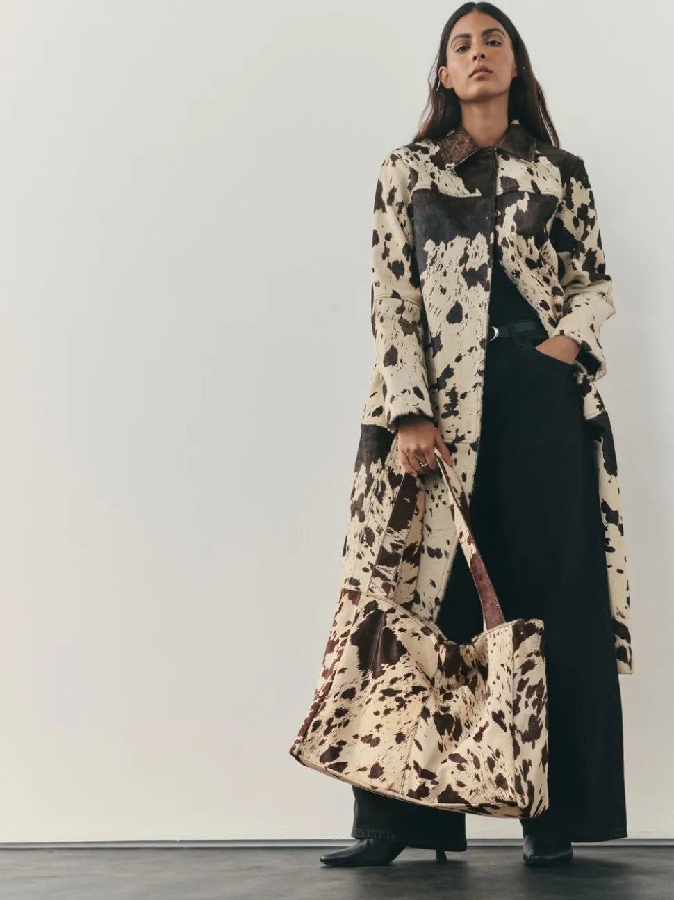 animal - Sac shopping oversize sans coutures en peau de vache