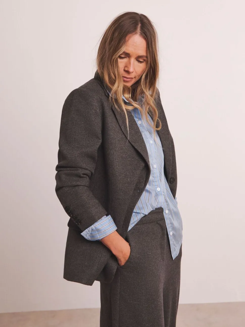 Anthology By JD Williams Blazer à simple boutonnage à chevrons haut de gamme