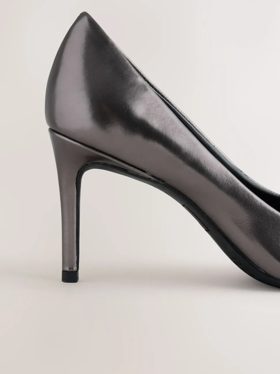 Anthracite - Chaussures de cour mi-hautes en cuir détail nœud Forever Comfort®