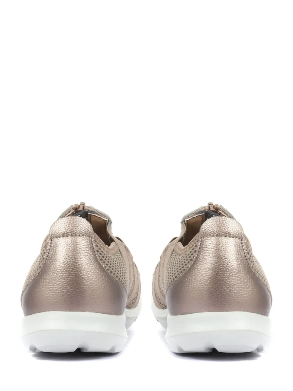 Anthracite - Chaussures Pavers en cuir décontractées coupe large pour femme