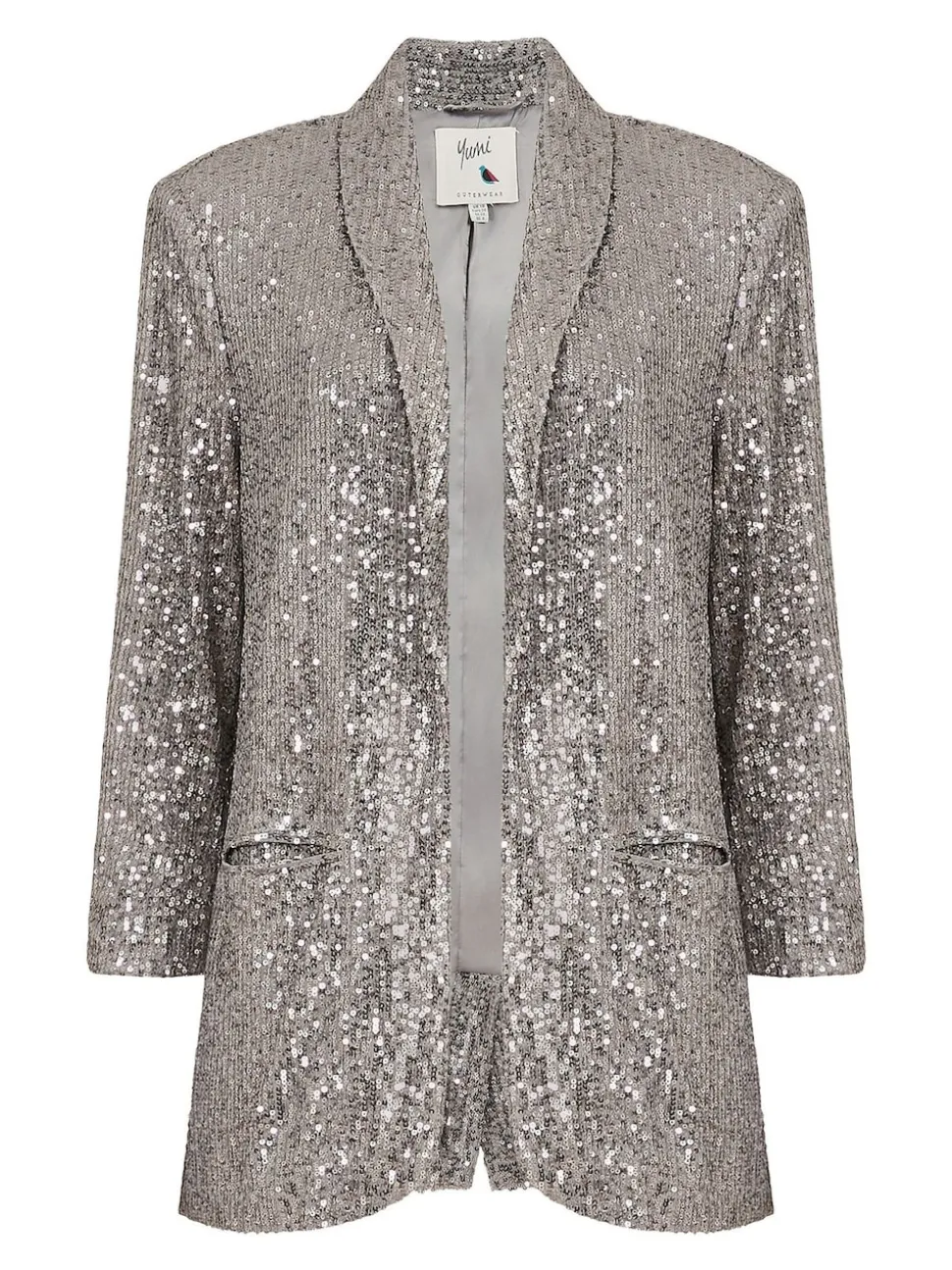 Argent - Blazer Yumi Sequin avec poches