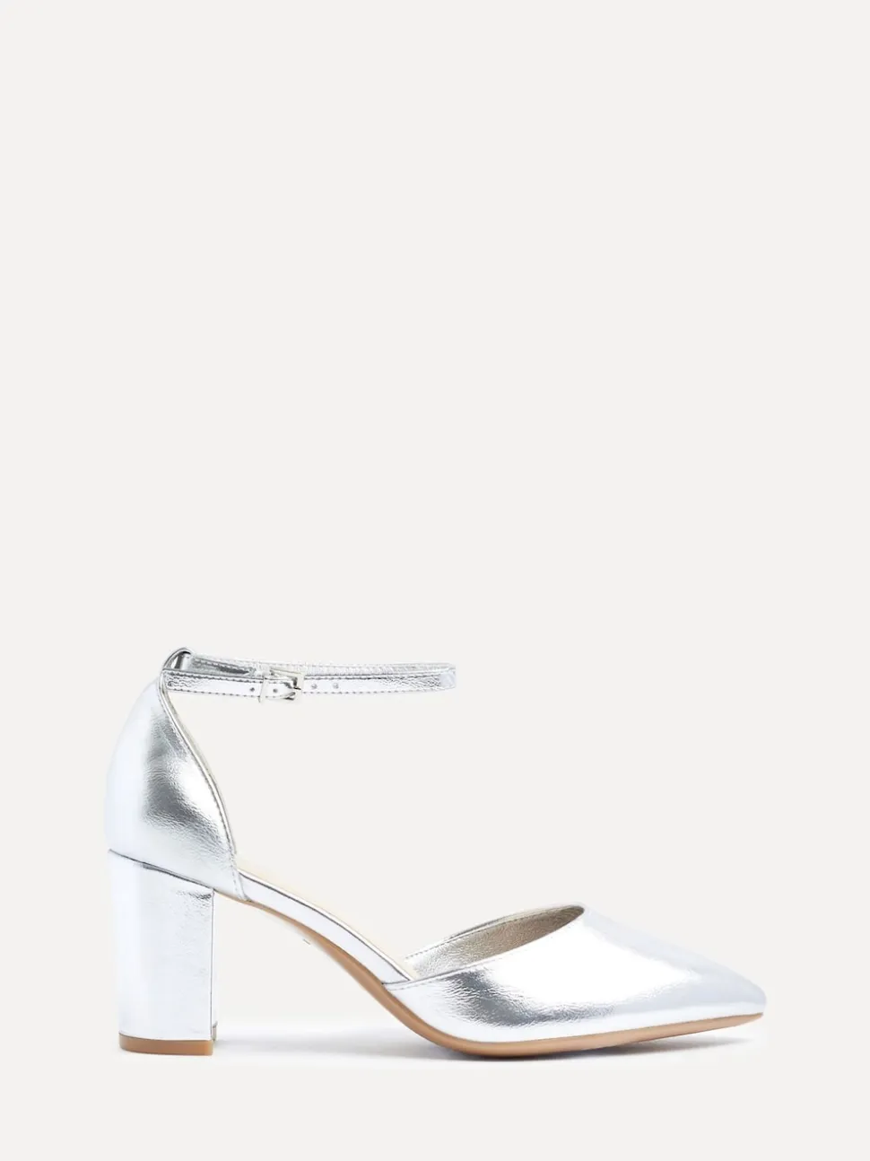 Argent - Linzi Davina Coupe large Closed Back Court Block Chaussures