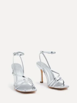Argent - Linzi Sandales à talons à lanières Scarlett avec sangle de cheville