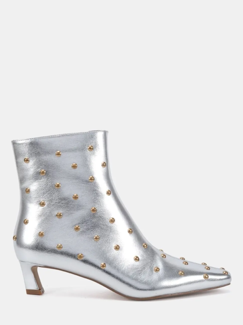 Argent - Novo bottines Kiki cloutées à talon bas