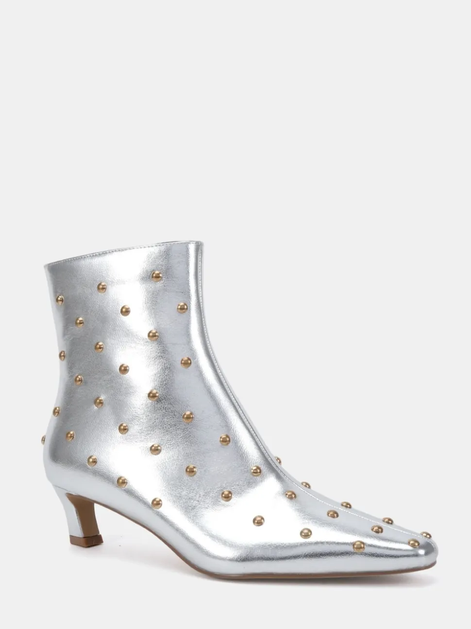 Argent - Novo bottines Kiki cloutées à talon bas
