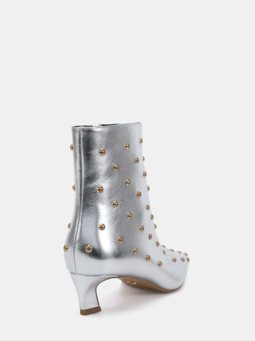 Argent - Novo bottines Kiki cloutées à talon bas