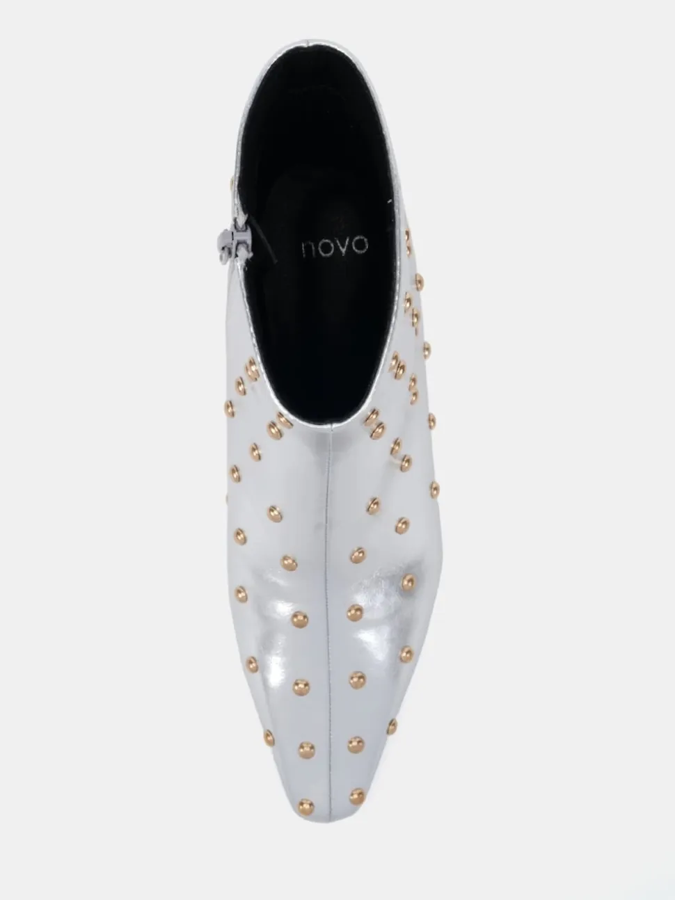 Argent - Novo bottines Kiki cloutées à talon bas
