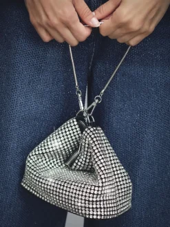 Argent - Pochette à bracelet en cristal Reiss Leah