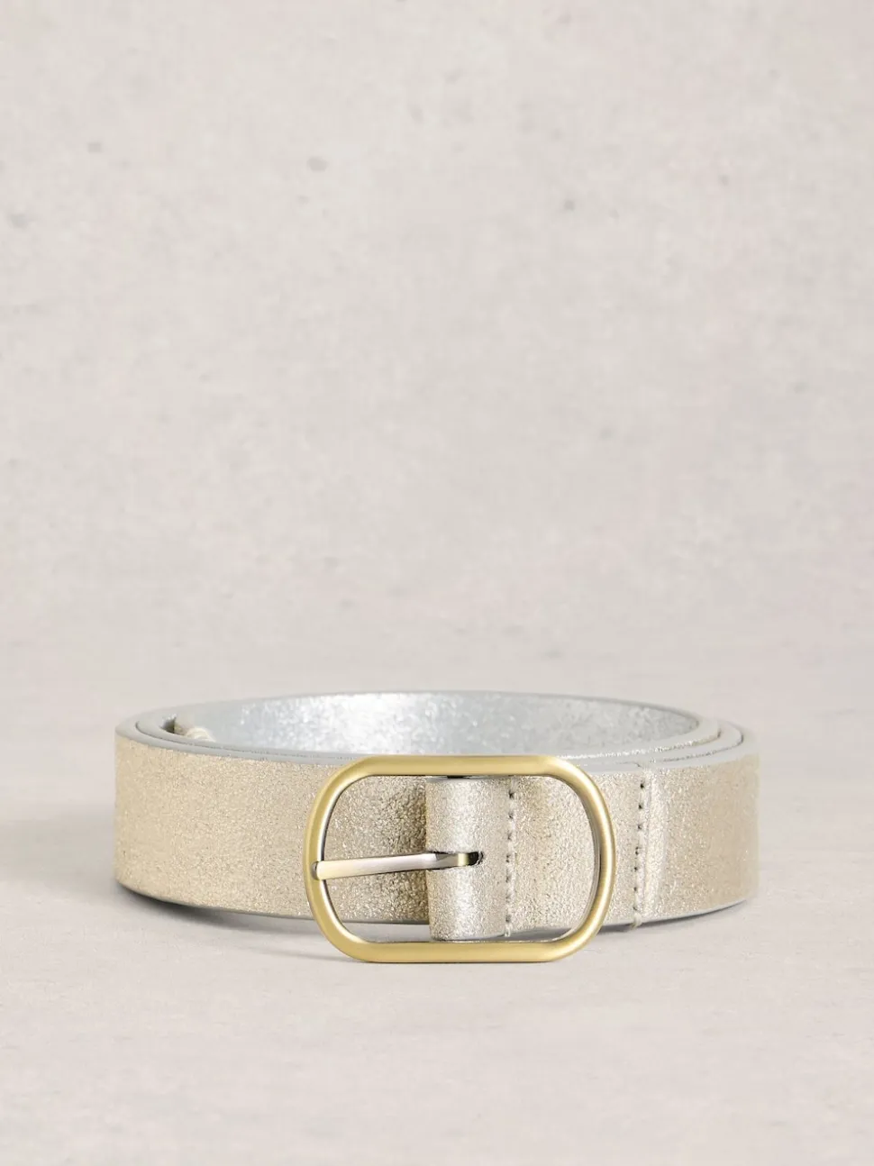 Argent - White Stuff ceinture en cuir réversible