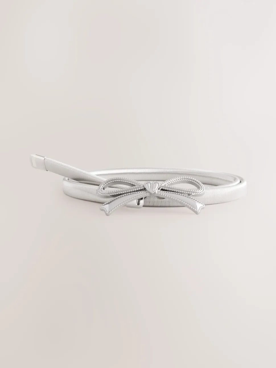 Argent Nœud - Ceinture fine extensible