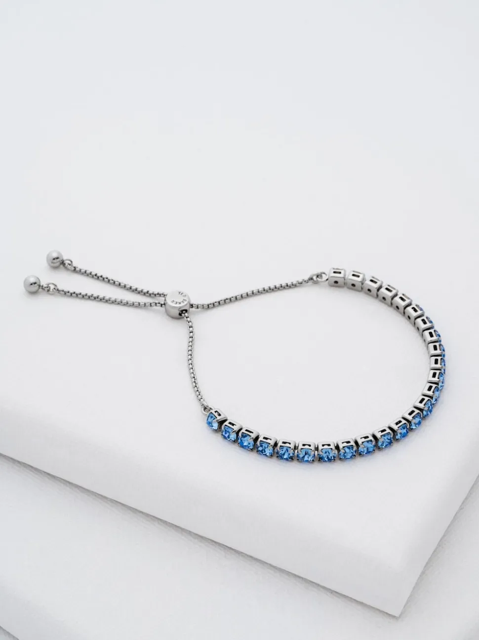 Argent/Bleu - Ted Baker Tone Melrah: Bracelet Curseur Icon Crystal, cristal transparent
