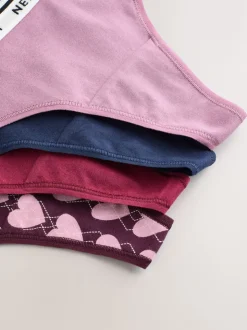 Argyle de marine - Lot de 4 culottes à logo en coton