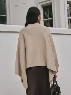 Avoine - Poncho cape en maille fine