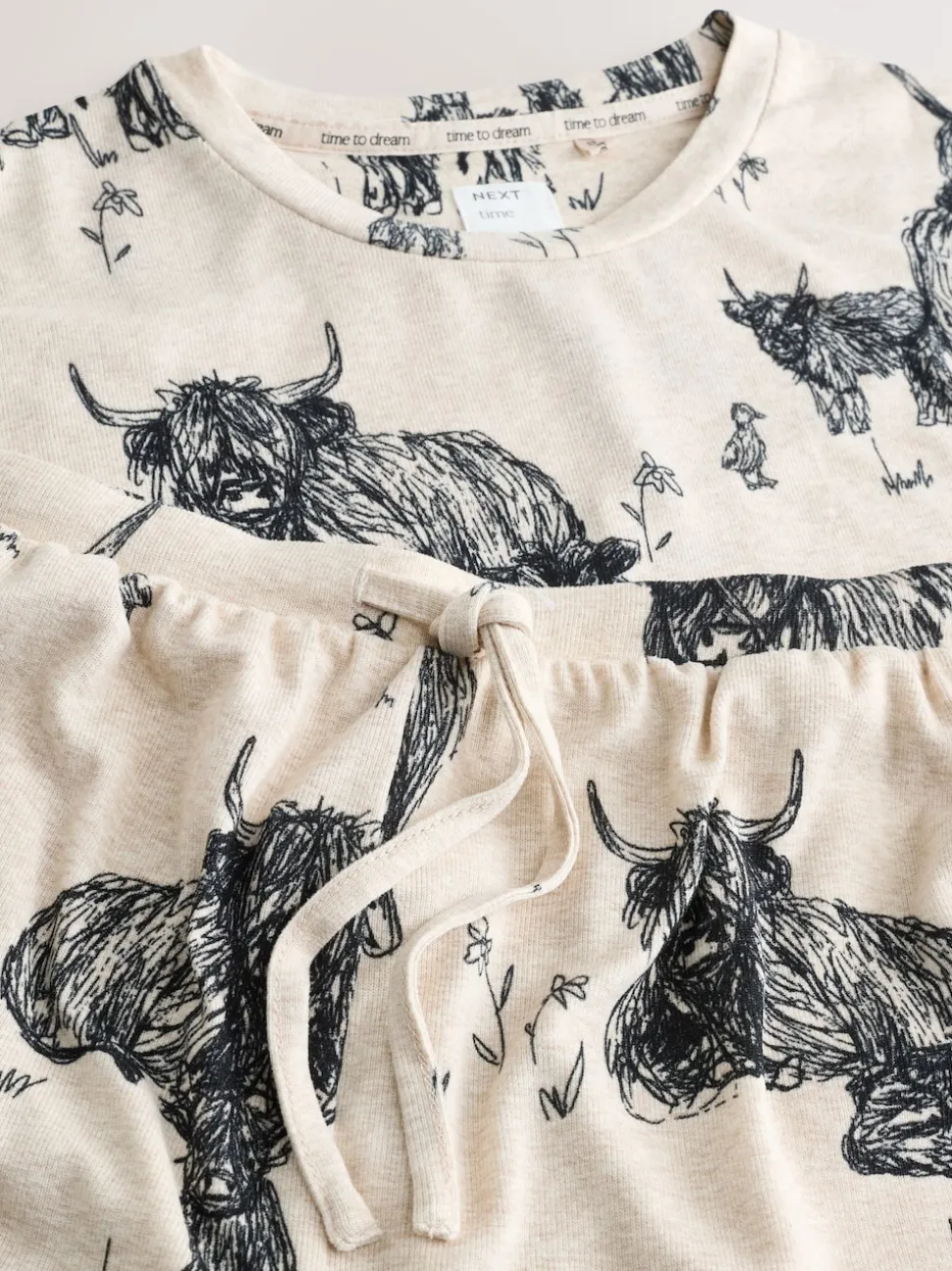 Avoine Hamish The Highland Cow - Ensemble pyjama court confortable