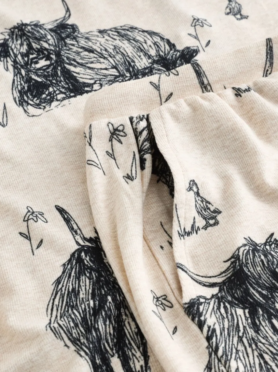 Avoine Hamish The Highland Cow - Ensemble pyjama court confortable