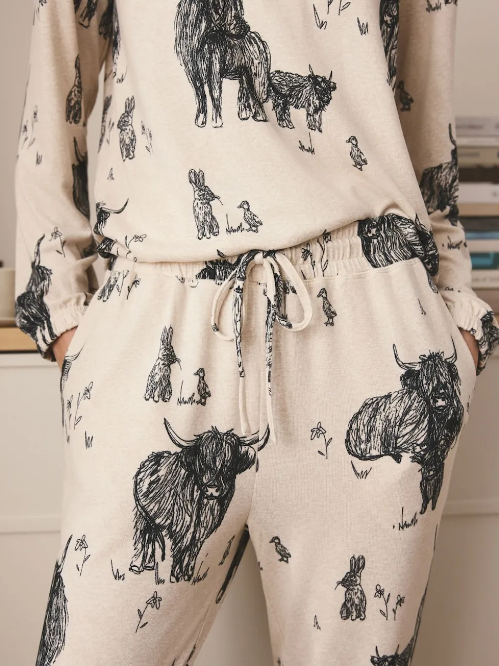 Avoine Hamish The Highland Cow - Pyjama confortable à manches longues