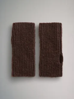 Avoine/MARRON CHOCOLAT/Crème - The Set lot de 3 gants en maille sans doigts