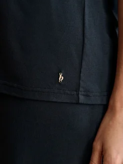 B by Ted Baker Ensemble pyjama noir bordé de dentelle modale