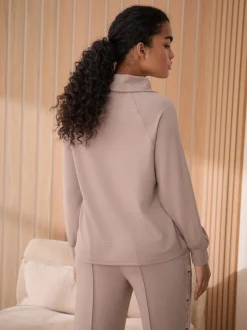 B by Ted Baker Rose côtelé à col zippé