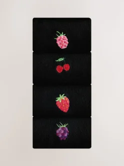 Baies - Chaussettes à motif brodé 4 Pack