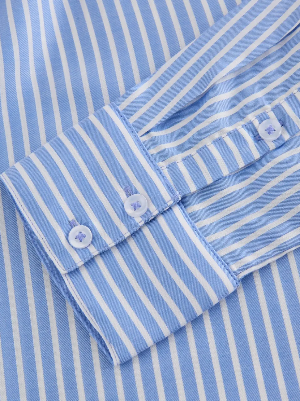 Bande bleue - Chemise décontractée douce à manches longues et col en V