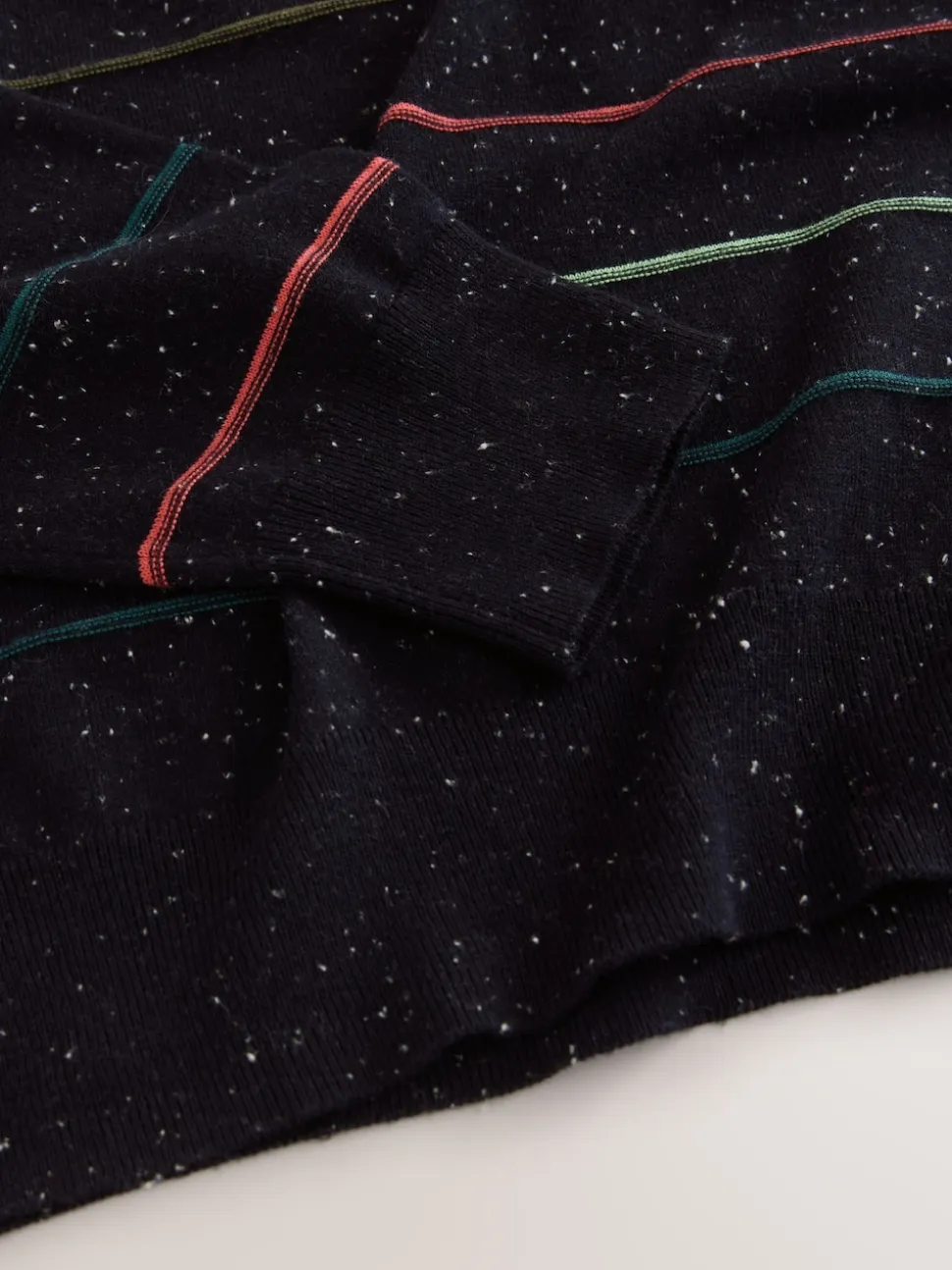 Bande d'arc-en-ciel - Pull col rond riche en coton au toucher doux