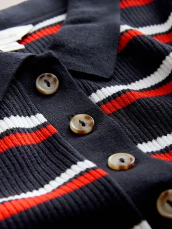 Bande marine - Robe en maille à col Grossesse