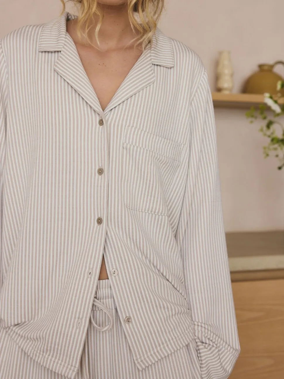 Bande neutre - Pyjama en jersey boutonné