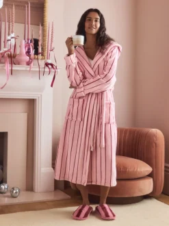 Bande rose - Robe de chambre douillette
