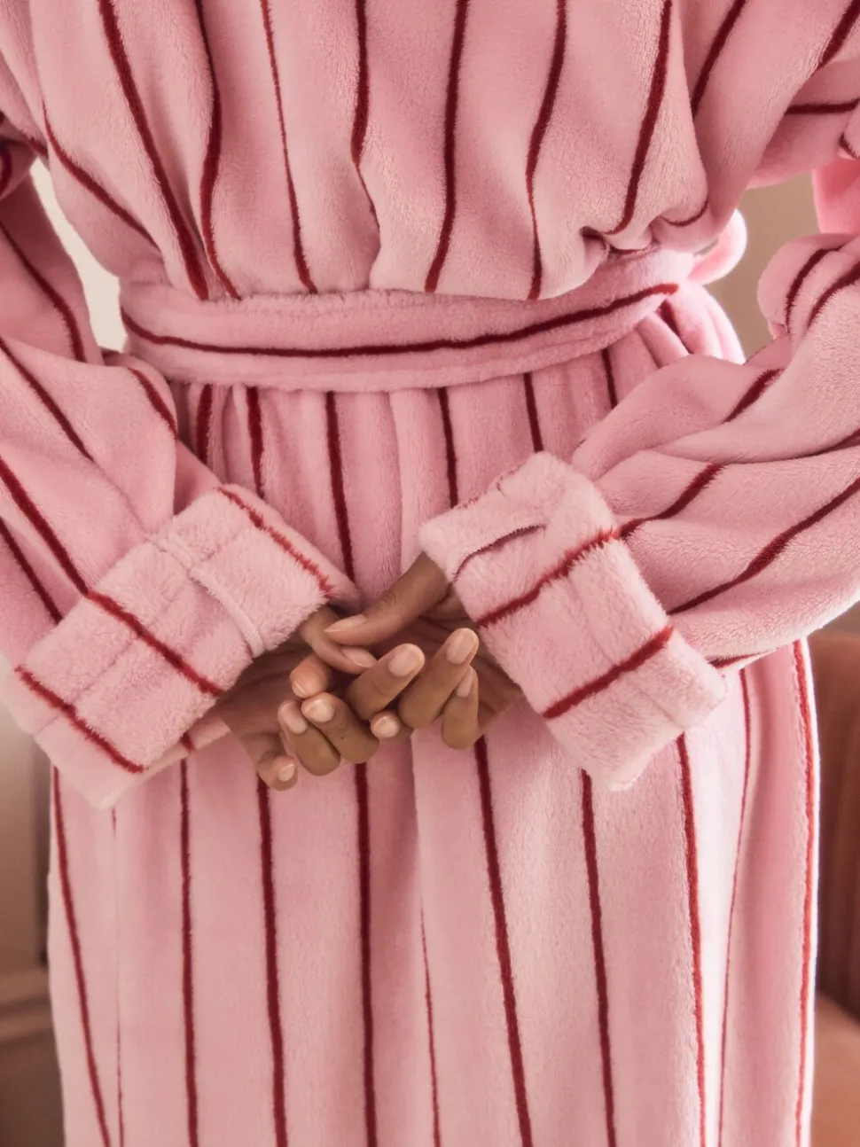 Bande rose - Robe de chambre douillette