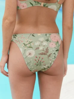 Bas de bikini Laura Ashley taille haute