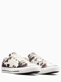 Baskets basses en daim Converse Pony imprimé vache