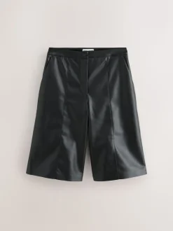 Bermuda Yours Ordinary en similicuir longueur genou