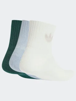 Blanc - adidas originals Paquet de mi-chaussettes 3
