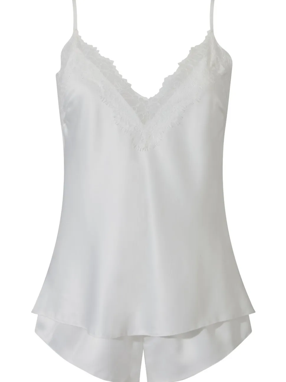 Blanc - Ann Summers Ensemble pyjama en dentelle Cerise et cami en satin
