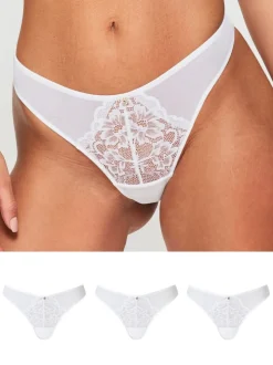 Blanc - Ann Summers lot de 3 culottes sexy en dentelle