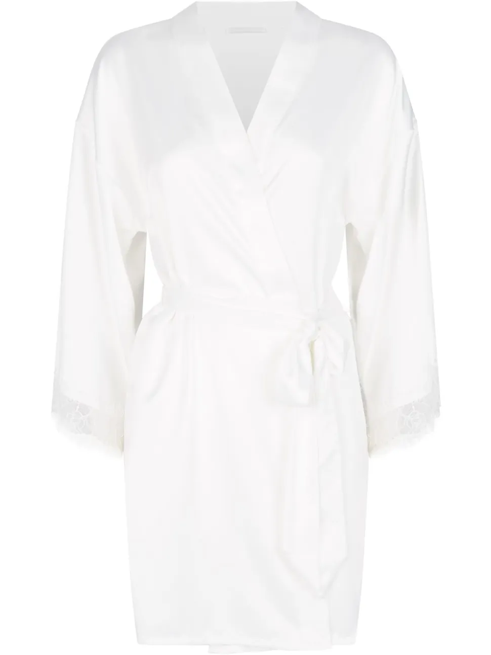 Blanc - Ann Summers Satin Robe de chambre Cherryann Peignoirs