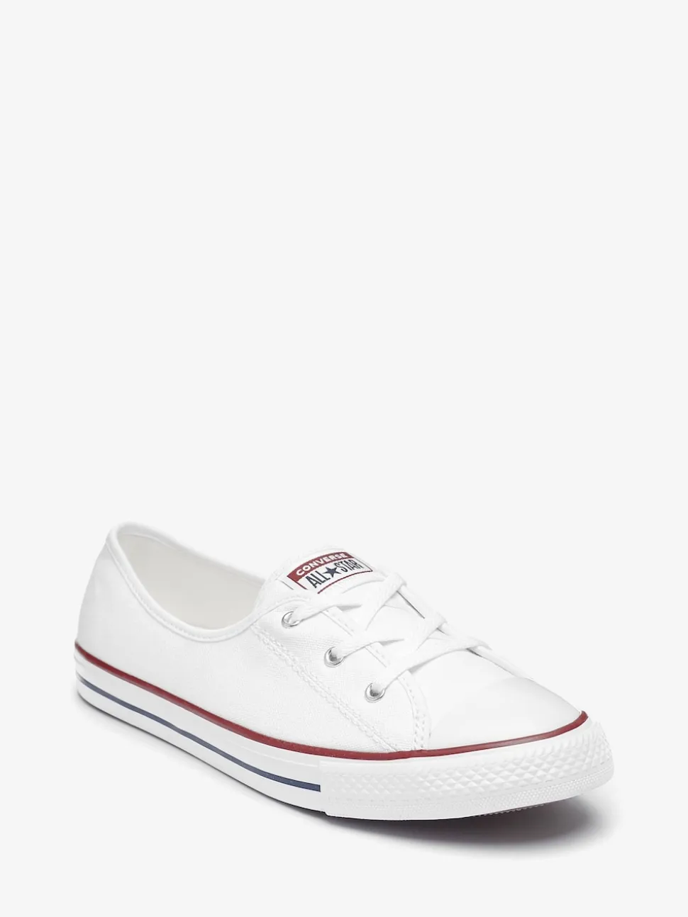 Blanc - Baskets à lacets style ballerine Converse