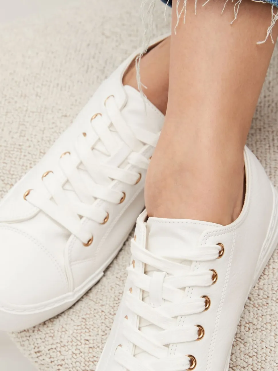 Blanc - Baskets de baseball vernies