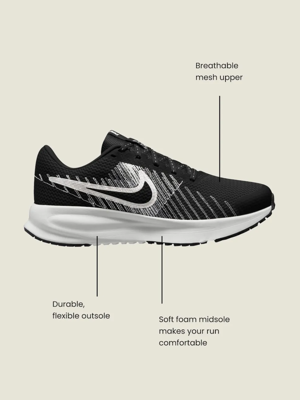 Blanc - Baskets de course Nike Run Defy Roads