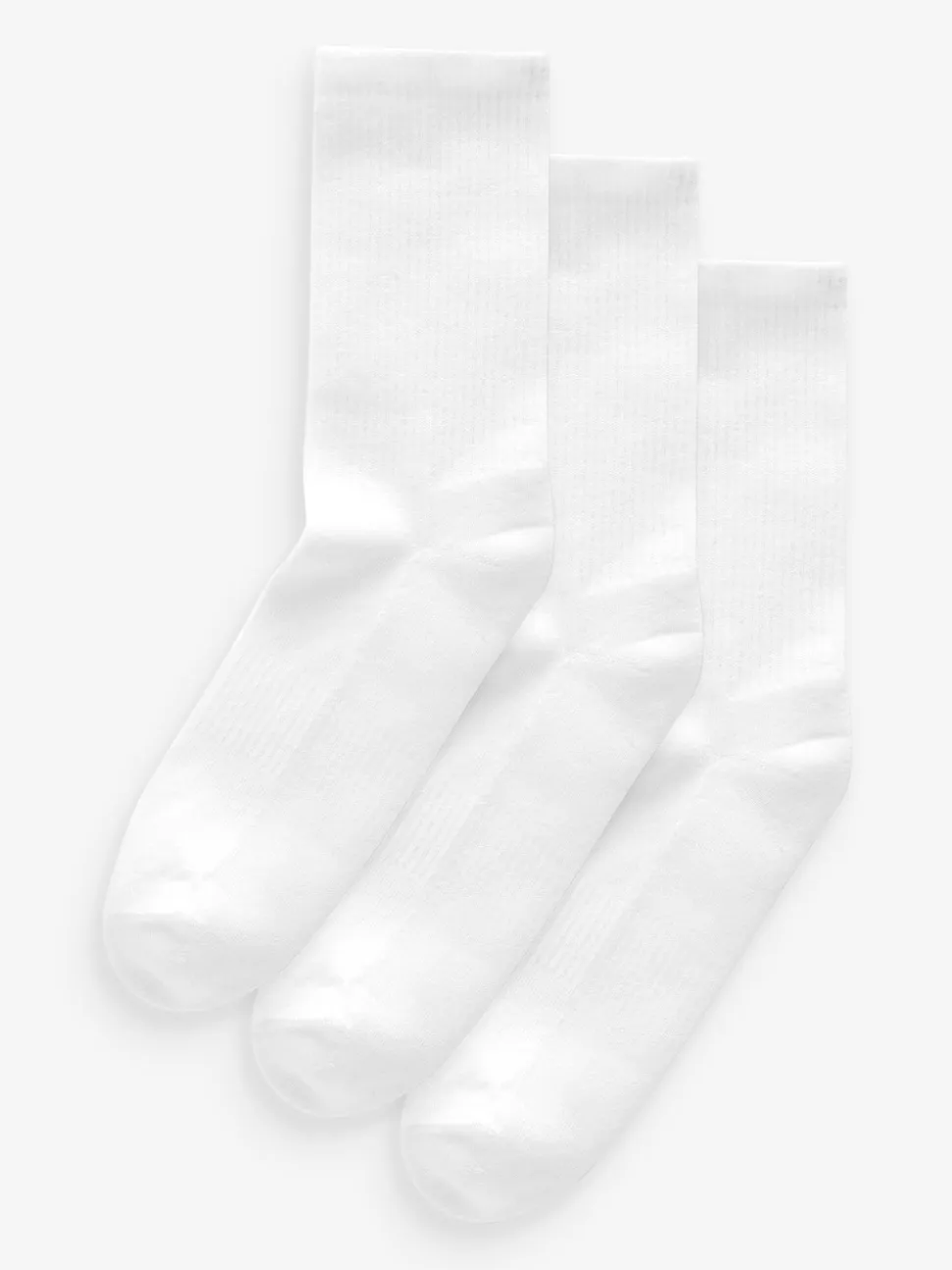 Blanc - Chaussettes de sport à semelles coussinées 3 Pack avec soutien de la voûte plantaire