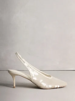 Blanc - Chaussures à talons Forever Comfort® à bout rond et à sequins