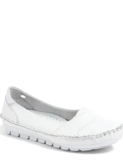 Blanc - Chaussures Pavers en cuir à enfiler blanches