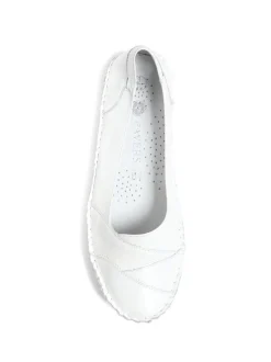 Blanc - Chaussures Pavers en cuir à enfiler blanches