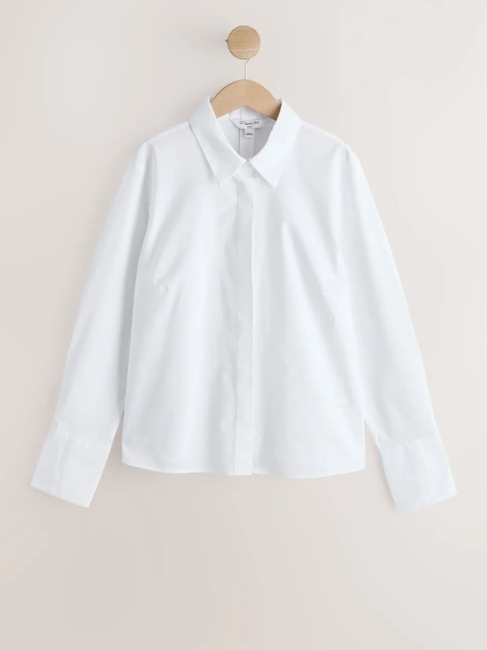 Blanc - Chemise Fuller Bust ajustée extensible Essential à manches longues